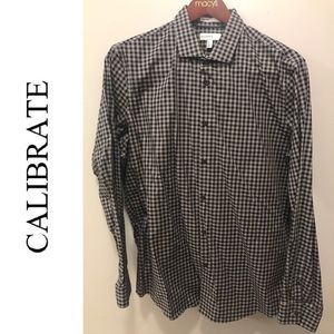 Nordstrom Calibrate Men’s Dress Shirt XL Gray/Navy